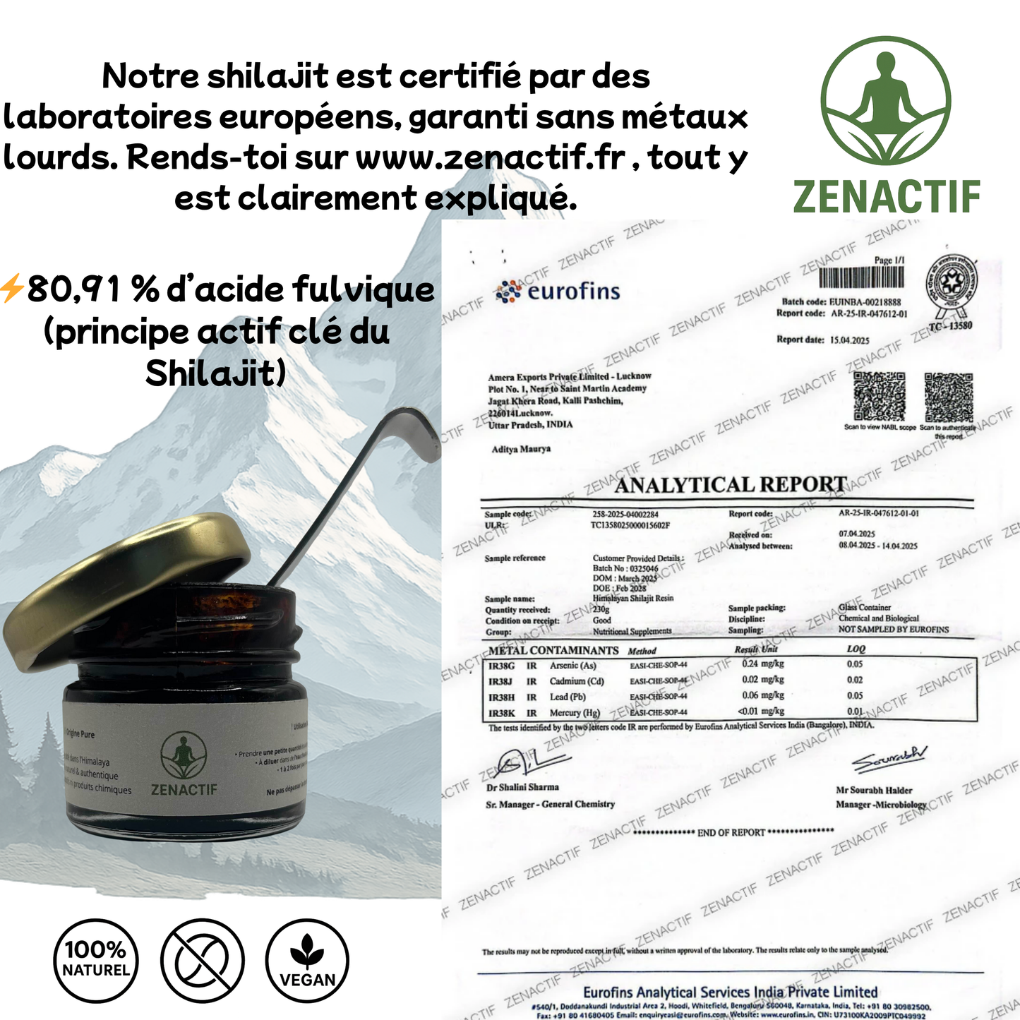 Shilajit (résine 100% Pur) Énergie & Focus - 2 Mois d’Utilisation
