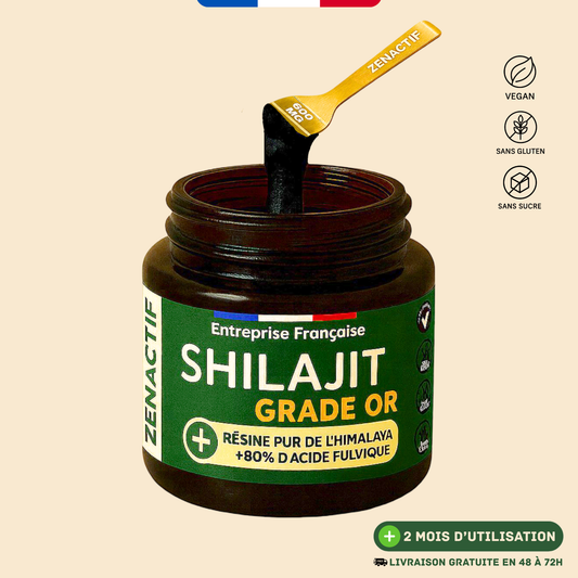 Shilajit PURE ZENACTIF - Energie & Concentration - Testé en laboratoire