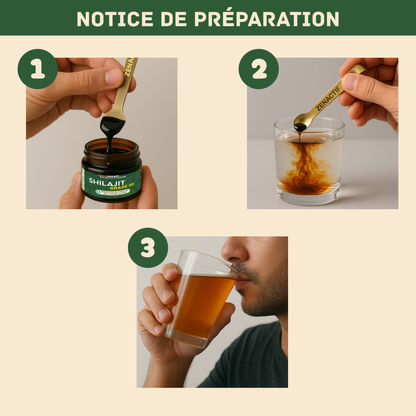 Shilajit PURE ZENACTIF - Energie & Concentration - Testé en laboratoire